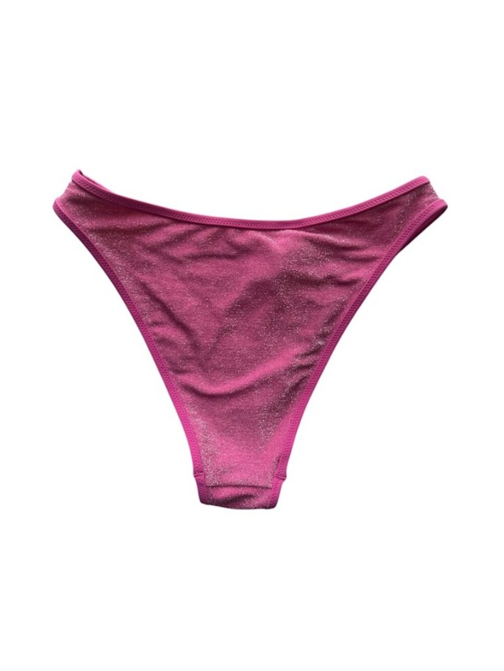 New Aerie bikini bottoms Pink Mid Rise Cheekiest Caviar Shine - XS - Picture 2 of 6